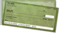 Green Burlap Side Tear Personal Checks