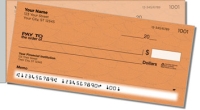 Orange Stipple Side Tear Personal Checks