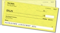 Yellow Stipple Side Tear Personal Checks