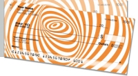 White Swirl Side Tear Personal Checks