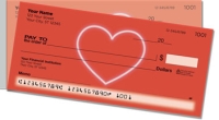 Glowing Heart Side Tear Personal Checks