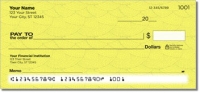 Yellow Stipple Personal Checks