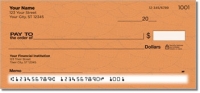 Orange Stipple Personal Checks