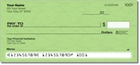 Green Stipple Personal Checks