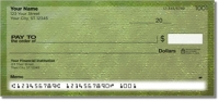 Green Burlap Personal Checks