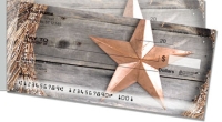 Rustic Star Side Tear Personal Checks