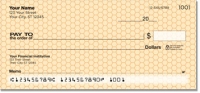 Orange Honeycomb Personal Checks