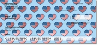 Patriotic Heart Personal Checks