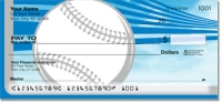 Silver & Blue Baseball Fan Personal Checks