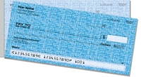 Blue Linen Side Tear Personal Checks