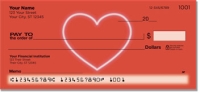 Glowing Heart Personal Checks