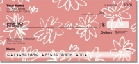 Girly Flower Personal Checks