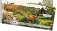 Backyard Flower Garden Side Tear Personal Checks