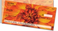 Orange Flower Side Tear Personal Checks