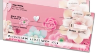 Pink Flower Side Tear Personal Checks