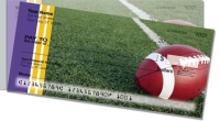 Purple & Yellow Football Fan Side Tear Personal Checks