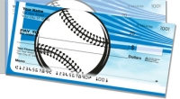 Blue Baseball Fan Side Tear Personal Checks