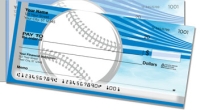 Silver & Blue Baseball Fan Side Tear Personal Checks