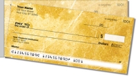 Gold Marble Side Tear Personal Checks