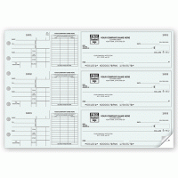 3-On-A-Page End-Stub Voucher Check