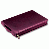 3-On-A-Page Zippered Leather Portfolio