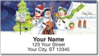 Snow Musician Address Labels Accessories