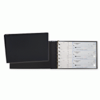 3-On-A-Page Black Board 7 Ring Binder Personal Checks