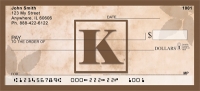 Simplistic Monogram K Personal Checks