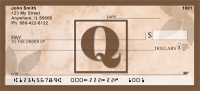 Simplistic Monogram Q Personal Checks