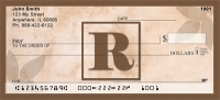 Simplistic Monogram R Personal Checks