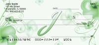 Floral Monogram J Personal Checks