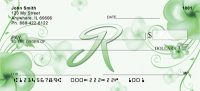 Floral Monogram R Personal Checks