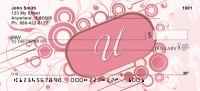 Stylish Monogram U Personal Checks