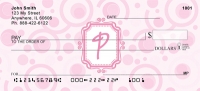 Bubbly Monogram P Personal Checks