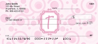 Bubbly Monogram T Personal Checks