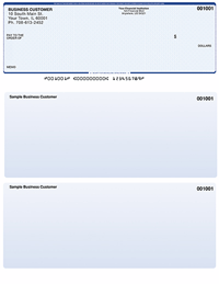 Blue Safety Top Style Voucher Computer Checks