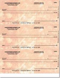 Terra Cotta Laser Checks Lined No Voucher - 1 Box