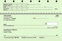 Green Safety Top Stub Personal Checks