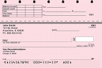 Pink Safety Top Stub Personal Checks