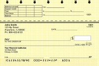 Yellow Safety Top Stub Personal Checks