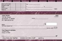 Burgundy Marble Top Stub Personal Checks