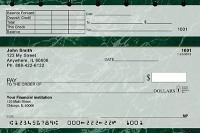 Green Marble Top Stub Personal Checks