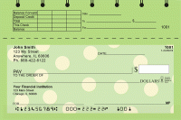 Dots Top Stub Personal Checks