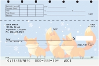 Playful Foxes Top Stub Personal Checks