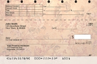 Vintage Baroque Top Stub Personal Checks