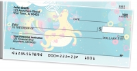 Cartoon Unicorns Side Tear Personal Checks