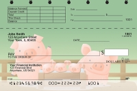 Happy Animal Family Top Stub Personal Checks