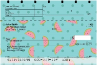 Fruity Patterns Top Stub Personal Checks