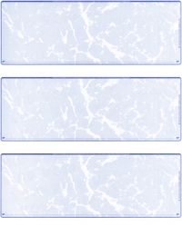 Blue Marble Blank 3 Per Page Laser Checks