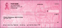 Hope for the Cure-Breast Cancer Inspiration Personal Checks - 1 Box